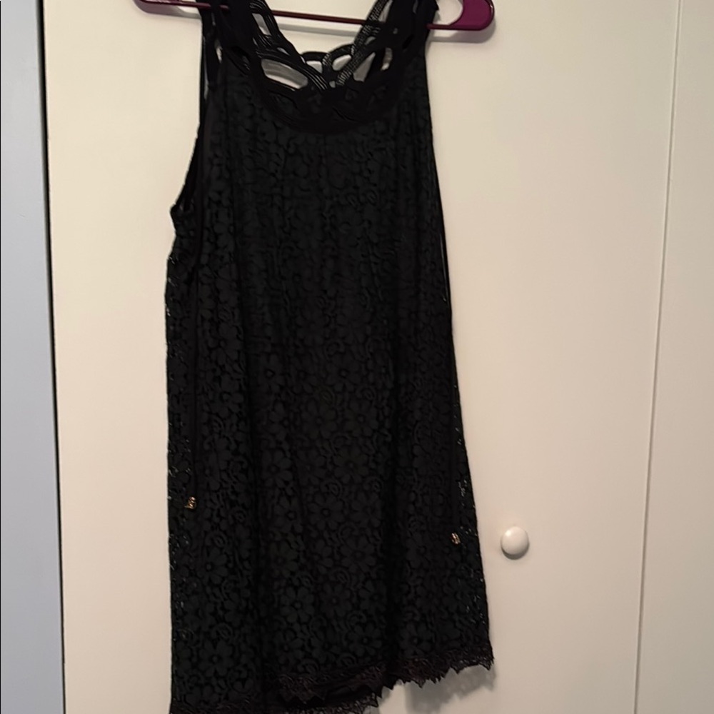 Elegant Black Lace Sleeveless dress- Iona & Maude